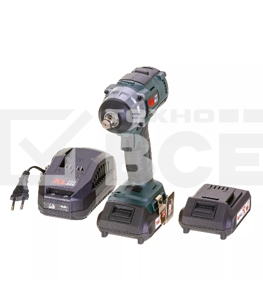 Профессиональный бесщеточный гайковерт аккумуляторный KLPRO KLSS18B-20 (18В, Li-ion-2шт, 2.0А·ч, 250Нм, 2 скорости, подсветка,З/У,в кейсе)