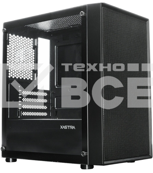 Компьютерный корпус XASTRA A305M 3FRGb Black mATX/Mesh/ tempered glass / 2x140мм + 1x120мм FRGb fans/ A305M-2FC14F-1FC12F