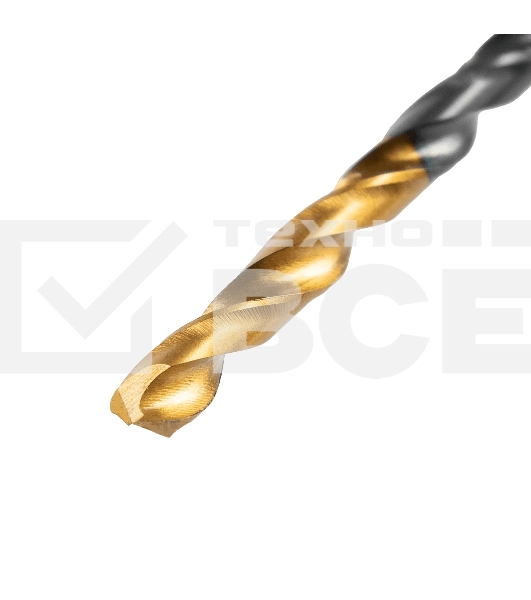 Сверло по металлу Denzel 2,5 мм, HSS-Tin, Golden Tip, 10 шт.