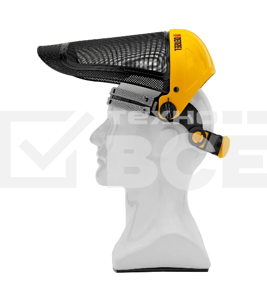 Щиток защитный лицевой с сеткой Denzel 'СВОНА' НС-01 'ЛЮКС' плавная регулировка храповик