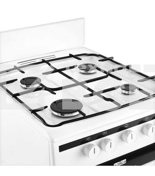 Плита газовая Hansa FCGW51001 белый, конфорок 4 шт, духовка 56 л, 50 см x 85 см x 60 см