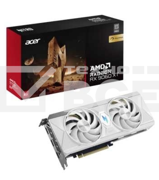 Видеокарта Acer RX9060XT NITRO WHITE OC 8Gb GDDR6 128bit 2xDP HDMI 2FAN RTL