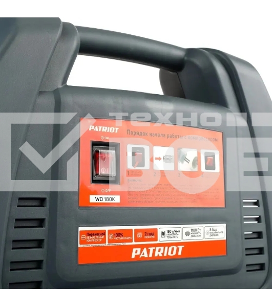 Компрессор поршневой Patriot WO 180K безмасляный 180л/мин 1100Вт синий/черный