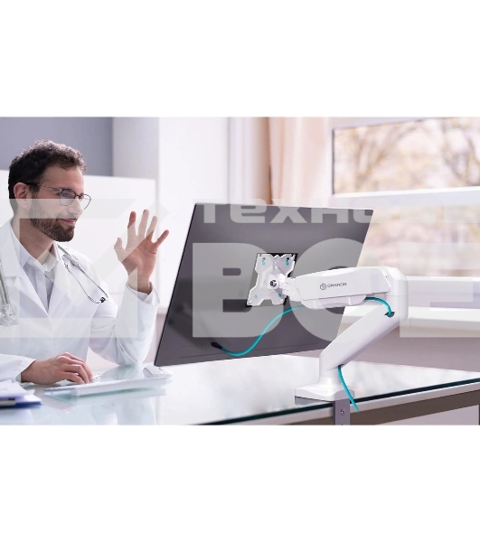 Кронштейн (держатель) ONKRON G80 для монитора 13'-32' дюймов настольный, белый