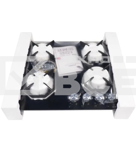 Газовая варочная панель Maunfeld EGHG.64.2CB/G, 4 конфорки, закаленное стекло, черный