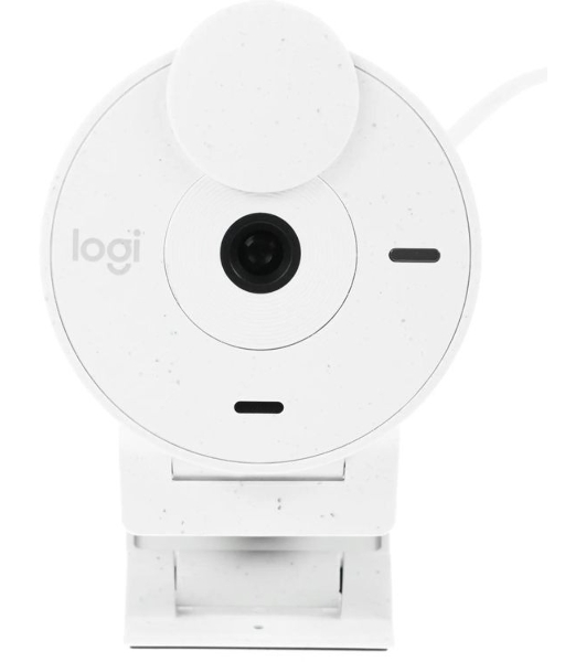 Веб-камера Logitech Brio 300 1920x1080, 30 кадр/с, USB Type-C, микрофон (шумоподавление), автоматическая фокусировка, автоосвещение, универсальное крепление белая
