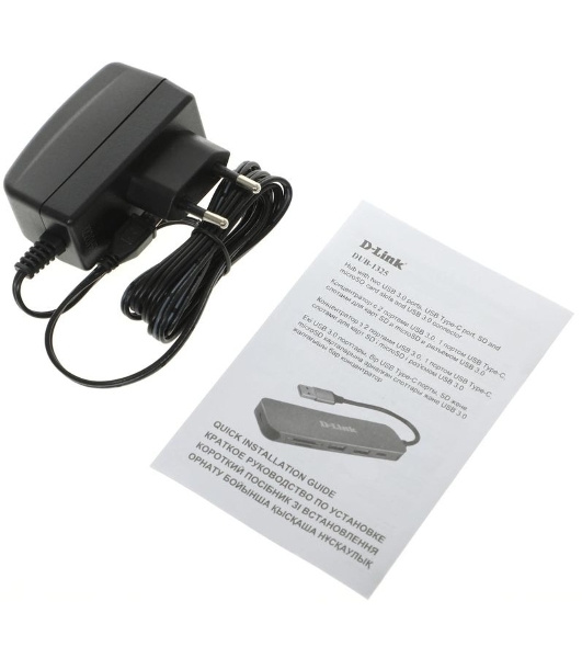 USB-концентратор D-Link DUB-1325/A2A, USB 3.0, USB 3.0, SD/microSD, USB