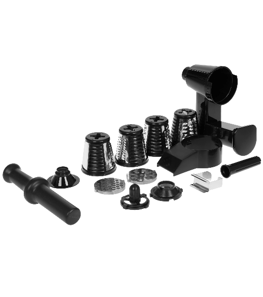 Мясорубка электрическая HOLT HT-MG-010 серый металлик, 3300 Вт, 3.5 кг/мин, реверс, насадки - 4