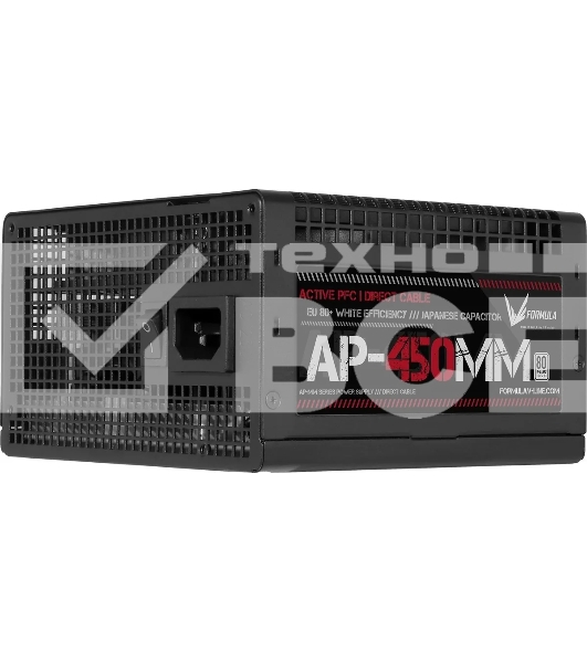 Блок питания Aerocool / Formula ATX 450W AP-450ММ 80 PLUS WHITE (20+4pin) APFC 120mm fan 6xSATA RTL