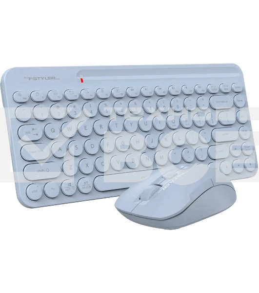 Клавиатура + мышь A4Tech Fstyler FG3200 Air2 клав:синий мышь:синий USB беспроводная slim Multimedia
