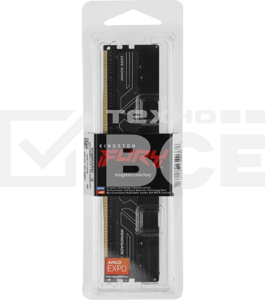 Оперативная память Kingston Fury Renegade Pro, DDR5, 16GB (1x16GB), 6000MHz, CL32, ECC, RDIMM