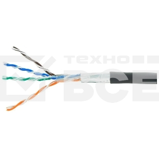 Кабель Cablexpert Россия FPC-5051E-4-CU, FTP indoor 4x2x0.51, медный, кат.5e, однож., 305м, box, серый