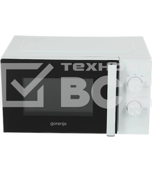 Микроволновая печь Gorenje MO20E1WH белый, 20 л, 800 Вт, переключатели - поворотный механизм