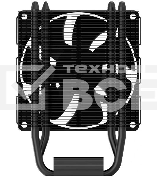 Кулер ZALMAN CNPS4X BLACK V2, 92мм FAN, 3 HEAT PIPES, 4-PIN PWM, 800-2000 RPM, 29DBA, HYDRO BEARING, LGA1851/1700, AM5/AM4, screw type installation