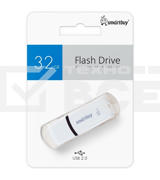 Флешка USB Smartbuy Флешка USB Smartbuy 32Gb Paean белый