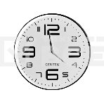 Часы настенные Centek СТ-7101 White 30 см диам., круг, объемные цифры, плавный ход, фото 1