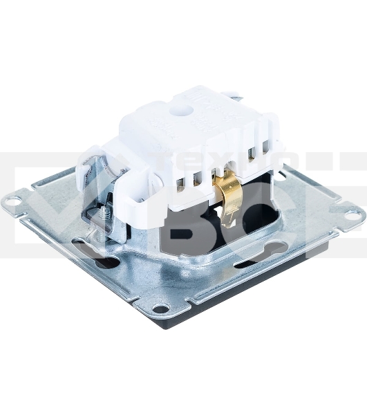 Механизм розетки 1-м СП AtlasDesign с заземл. 16А карбон SchE ATN001043