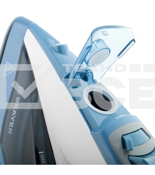 Утюг BRAYER 4002BR, 2400 Вт, керамич, Пар 140 г/м антикапля, разбрыз, резер 360мл, самоотчис,
