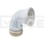 Труба для унитаза гофрированная армированная L 200-350 мм D110 мм, фото 1