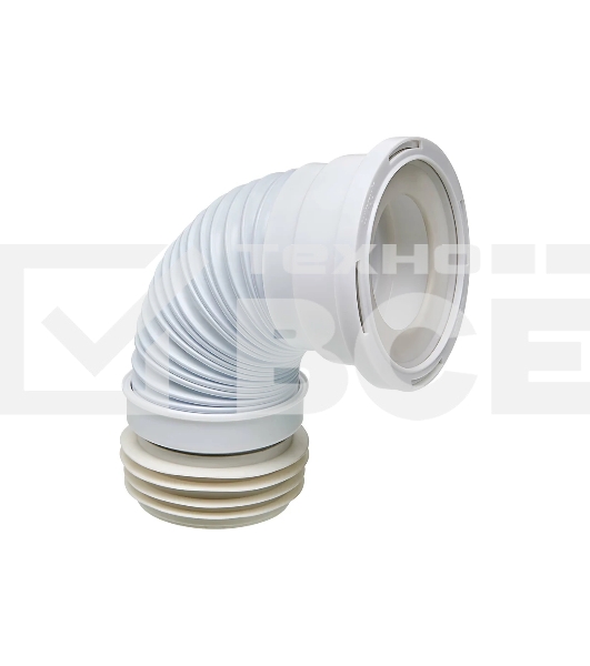 Труба для унитаза гофрированная армированная L 200-350 мм D110 мм