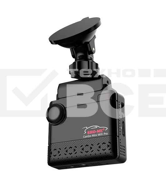 Видеорегистратор Sho-Me Combo MINI WIFI Pro, 2304x1296, 2.31', GPS/ГЛОНАСС, Wi-Fi, G-сенсор, датчик движения, GPS-информатор