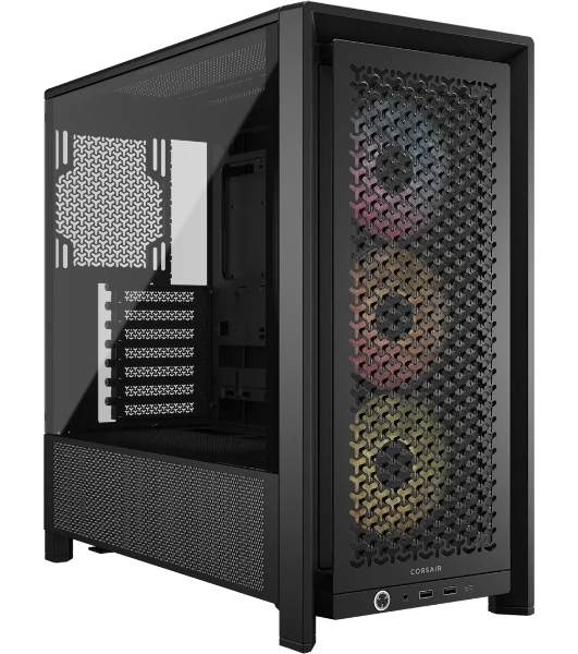 Корпус Corsair Frame 4000D RS ARGB Black, Midi-Tower, чёрный, 3 x 120 мм