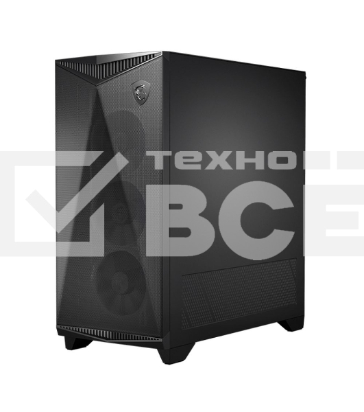 Компьютерный корпус MSI MPG GUNGNIR 300P AIRFLOW Midi Tower, EATX, 2xUSB 3.2 Gen 1, 1xUSB 3.2 Gen2 Type-C, 4x120мм PWM black Fan, 1x80мм Fan, 2x 6015 Fan, MPG PCI-E 4.0 X16 RISER CABLE, Tempered Glass Window