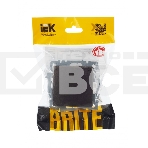 Розетка 1-местная IEK BRITE РСбш10-3-БрТБ с заземлением, с защитными шторками и крышкой, 16А, IP20, темная бронза, фото3