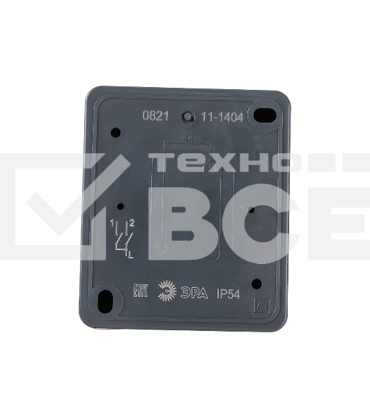 Выключатель двойной IP54, 10АХ-250В, 11-1404-03, ОУ, Эксперт, серый (16/160/2560) Б0020676 ЭРА