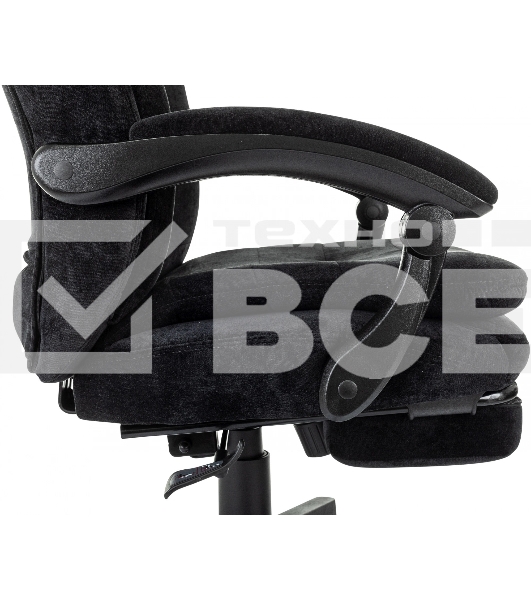 Кресло руководителя Бюрократ T-9950MSG-F Fabric черный Light-20, крестов. пластик, подст. для ног