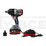 Аккумуляторный бесщеточный ударный гайковерт ProfiPower T-1200N (18В,Li-ion-1шт, 6.0А·ч, 1200Нм, переходник 3/4