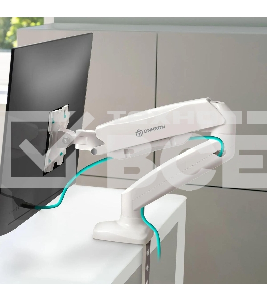 Кронштейн (держатель) ONKRON G80 для монитора 13'-32' дюймов настольный, белый