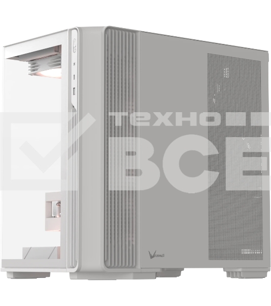 Компьютерный корпус Formula V Line Crystal Z7 PA White, ATX, TYPE-C*1, USB3.0*1, Front+Side Glass, SIDE 3x PERFORMANCE ARGB, REAR 2x PERFORMANCE ARGB