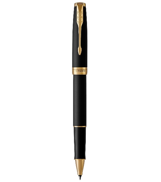 Ручка роллер Parker Sonnet Core T528 (CW1931518) Matte Black GT, F, черные чернила, подарочная коробка