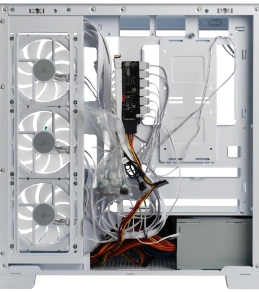 Корпус eATX Eurocase M9 Max-Fish tank M9 MAX 2ARGB 3_0_2 WHITE белый