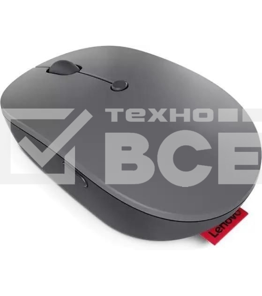 Мышь беспроводная Lenovo Go серый, 2400 dpi, радиоканал, USB-C, кнопки - 3