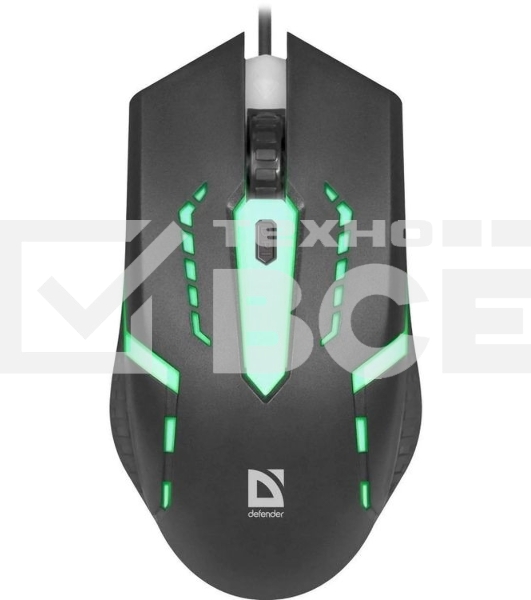 Мышь проводная Defender Flash MB-600L черный, 1200 dpi, USB, кнопки - 4