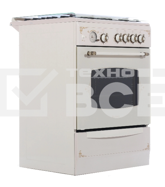 Плита газовая Gefest ПГ 6100-03 0279 бежевый, конфорок 4 шт, духовка 52 л, 60 см x 85 см x 60 см