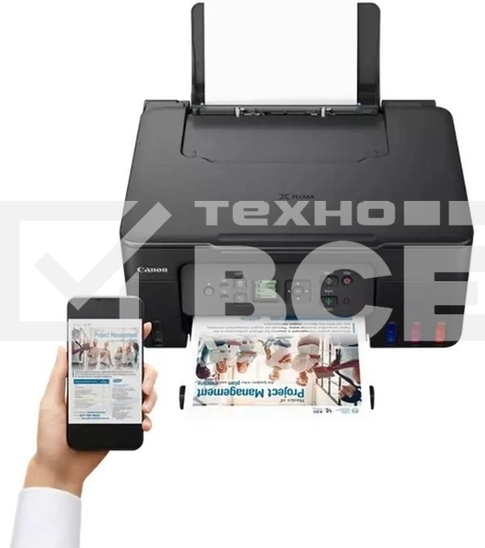 МФУ струйное Canon Pixma G3470 (5805C029AA), A4, цветной, печ. до 11/6 стр/мин. (ч/б/цв.), 4800 x 1200 dpi (печ.), 600x1200dpi (скан.), USB, Wi-Fi черный