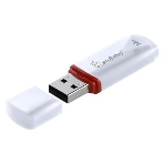 Флешка USB SmartBuy Crown white (SB32GbCRW-W), 32Gb, USB 2.0, R/W 15/5, белый/красный, фото2