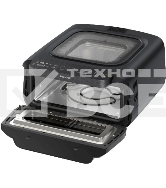 Аэрогриль Rondell RDE-AF111 черный, 2100 Вт, 13 л, сенсор, 19 программ