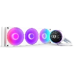 Система жидкостного охлаждения для ПК Water Cooling System NZXT Kraken Elite 360 RGB (270W, 360мм, LED temp., White, RGB/ Fans: 1xF360 RGB Core Fan, 75.12CFM, 30dBA, 2400RPM/ Pump height 65mm, 2800RPM, Rad thickness 27mm/ S: 1851, 1700, 1200, 115X, AM5, AM4), фото 1