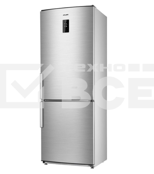 Холодильник Atlant ХМ-4524-040-ND нержавеющая сталь двухкамерный 271/100л морозилка снизу, No Frost