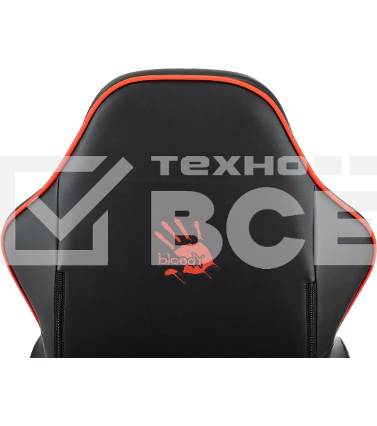 Кресло игровое A4Tech Bloody GC-780 черный, сиденье черный кожзам с подголов. крестов. металл черный, пластик черный