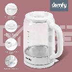 Чайник электрический Domfy DSW-EK304 1.7л. 2200Вт белый (корпус: стекло), фото7