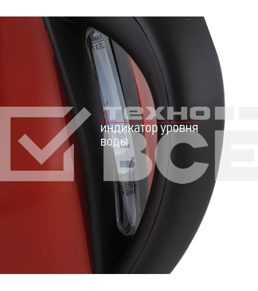 Чайник электрический JVC JK-KE1717 red, объем 1,7л, максимальная мощность 2200 Вт