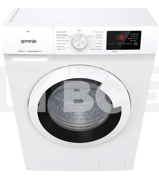 Стиральная машина Gorenje WHE60SFS белый загр. фронтальная макс.: 6 кг 1000об/мин класс: А+++