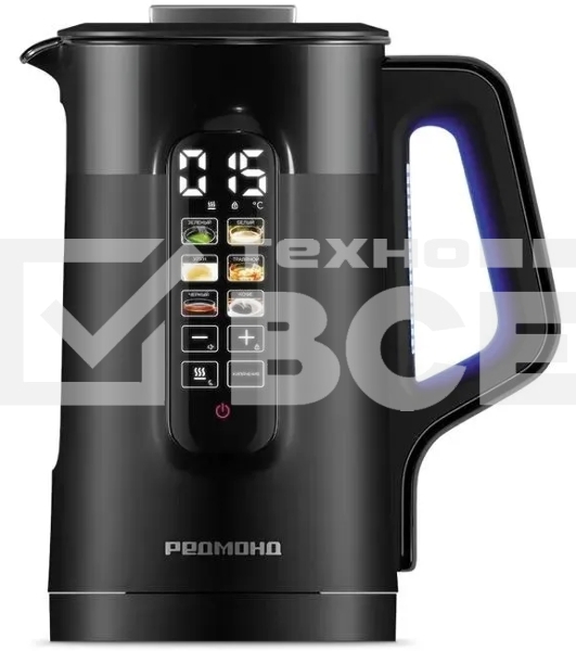 Чайник электрический Redmond KG225 1.5 л, 2200 Вт, черный