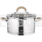 Кастрюля LARA LR02-344 Берлин 5,7 л 24x13 см нержавеющая сталь, с крышкой, фото 1