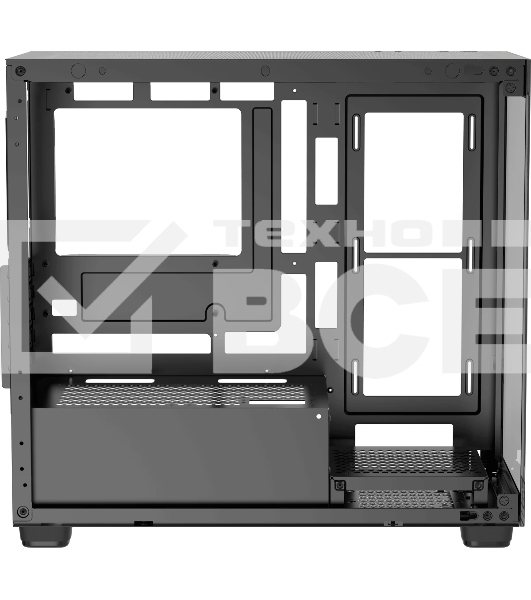 Компьютерный корпус Ocypus Gaммa C52 BK mATX/win/black/no PSU/Tempered Glass